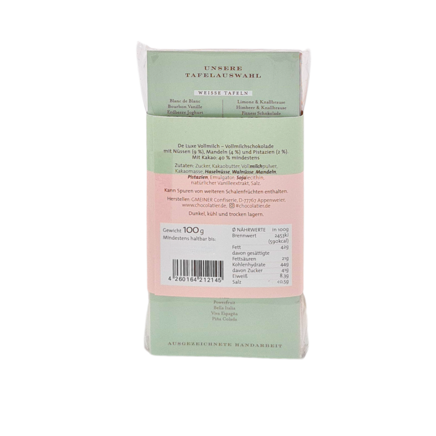 Vollmilchschokolade "De Luxe Vollmilch" (40%) 2