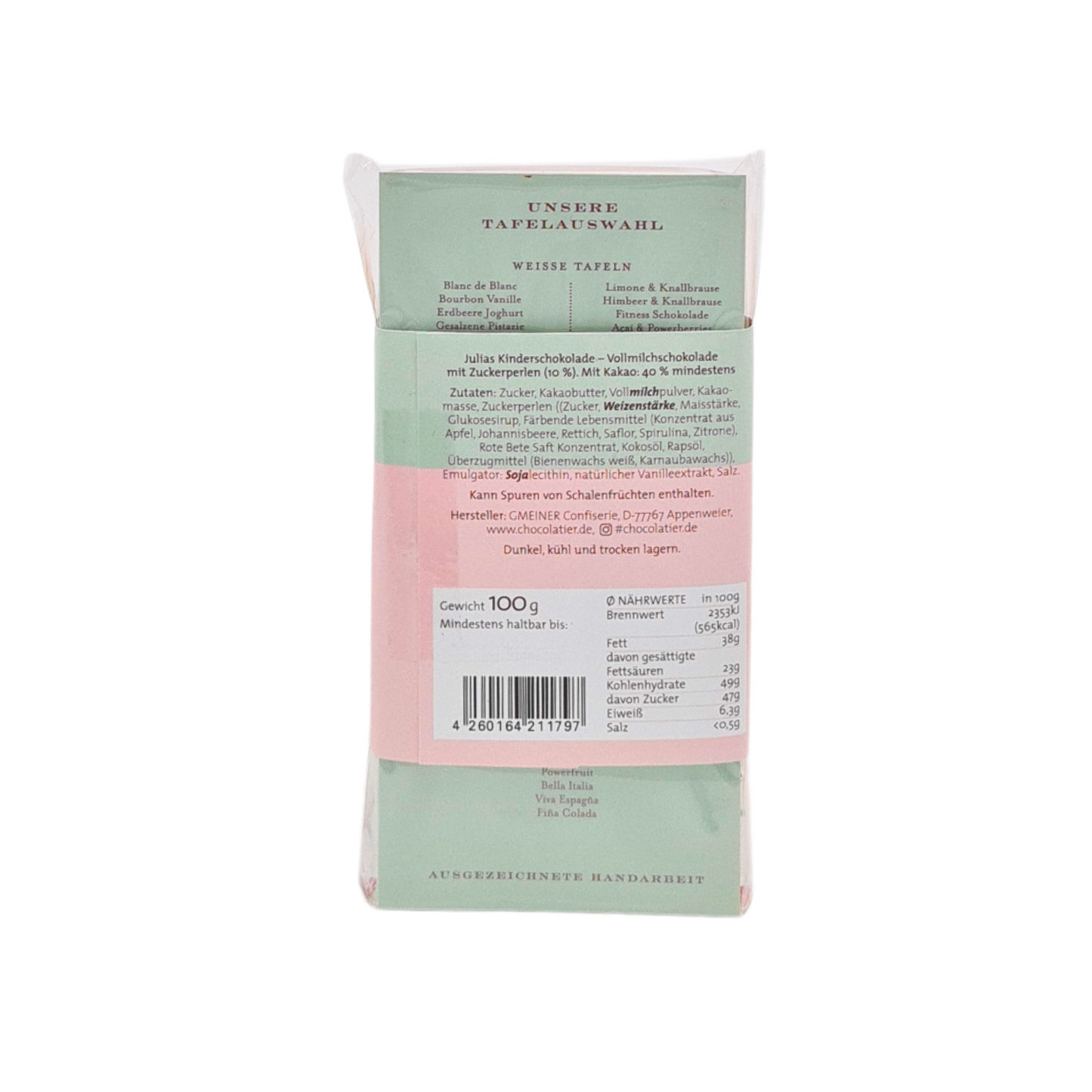 Vollmilchschokolade "Julias Kinderschokolade" (40%) 2