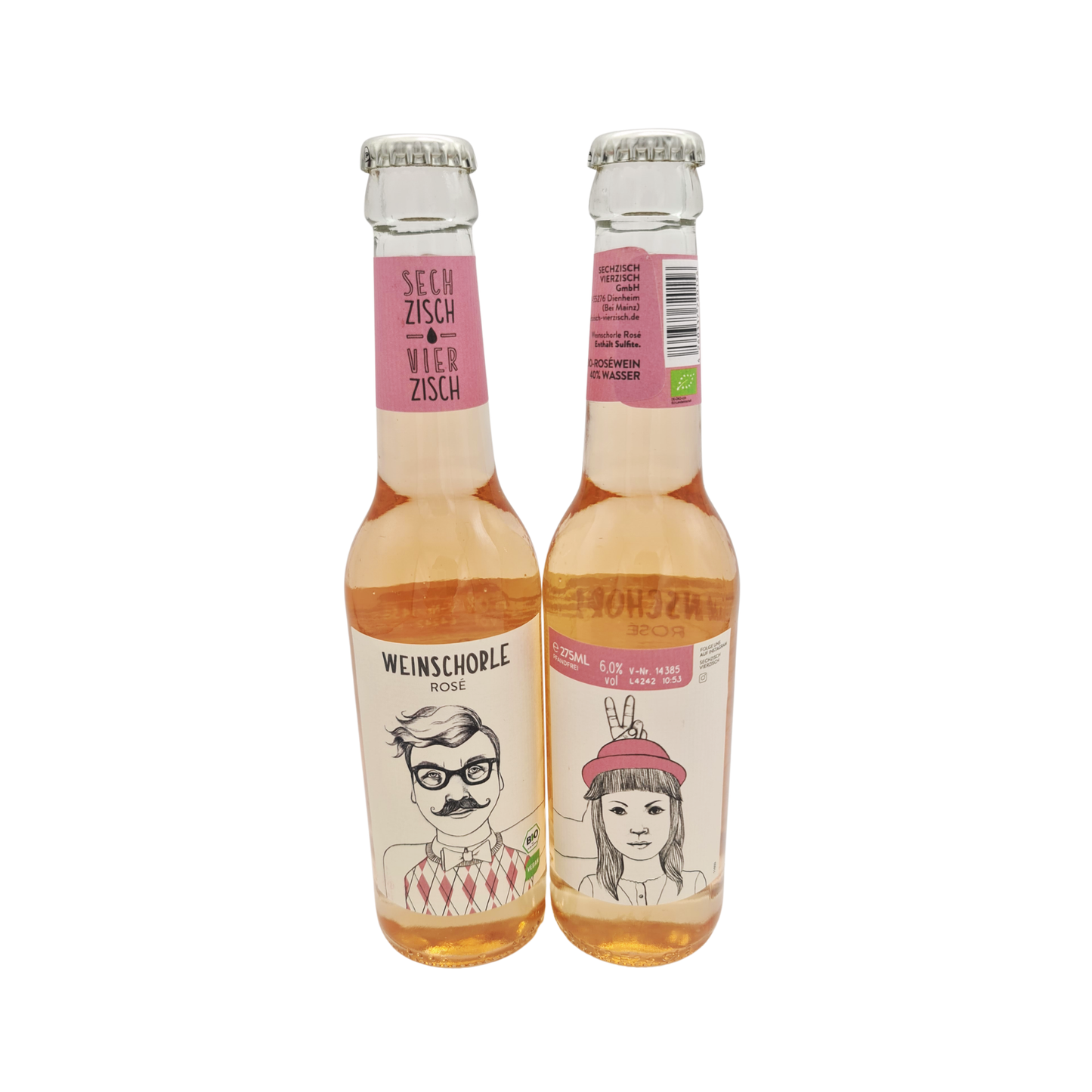 Roséweinschorle von Sechzisch Vierzisch