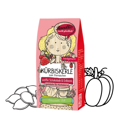 Kürbiskerle mit weißer Schokolade & Erdbeere