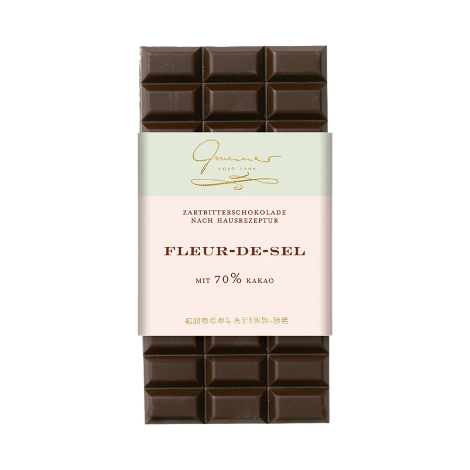 Handgeschöpfte Zartbitterschokolade mit Fleur de Sel von Gmeiner