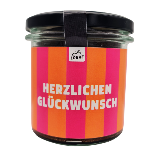 Kuchen im Glas "Herzlichen Glückwunsch"