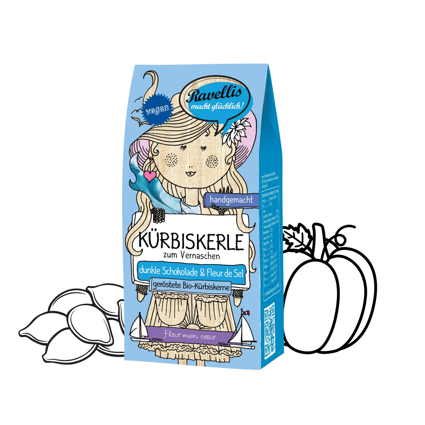 Kürbiskerle mit dunkler Schokolade & Fleur de Sel