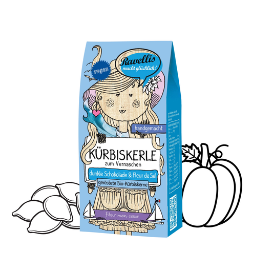 Kürbiskerle mit dunkler Schokolade & Fleur de Sel