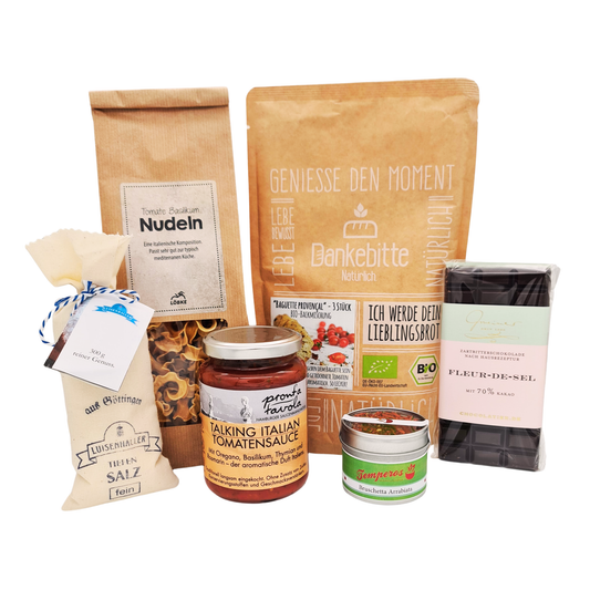 Mediterrane Genussbox – handverpacktes Geschenkset mit regionalen Delikatessen