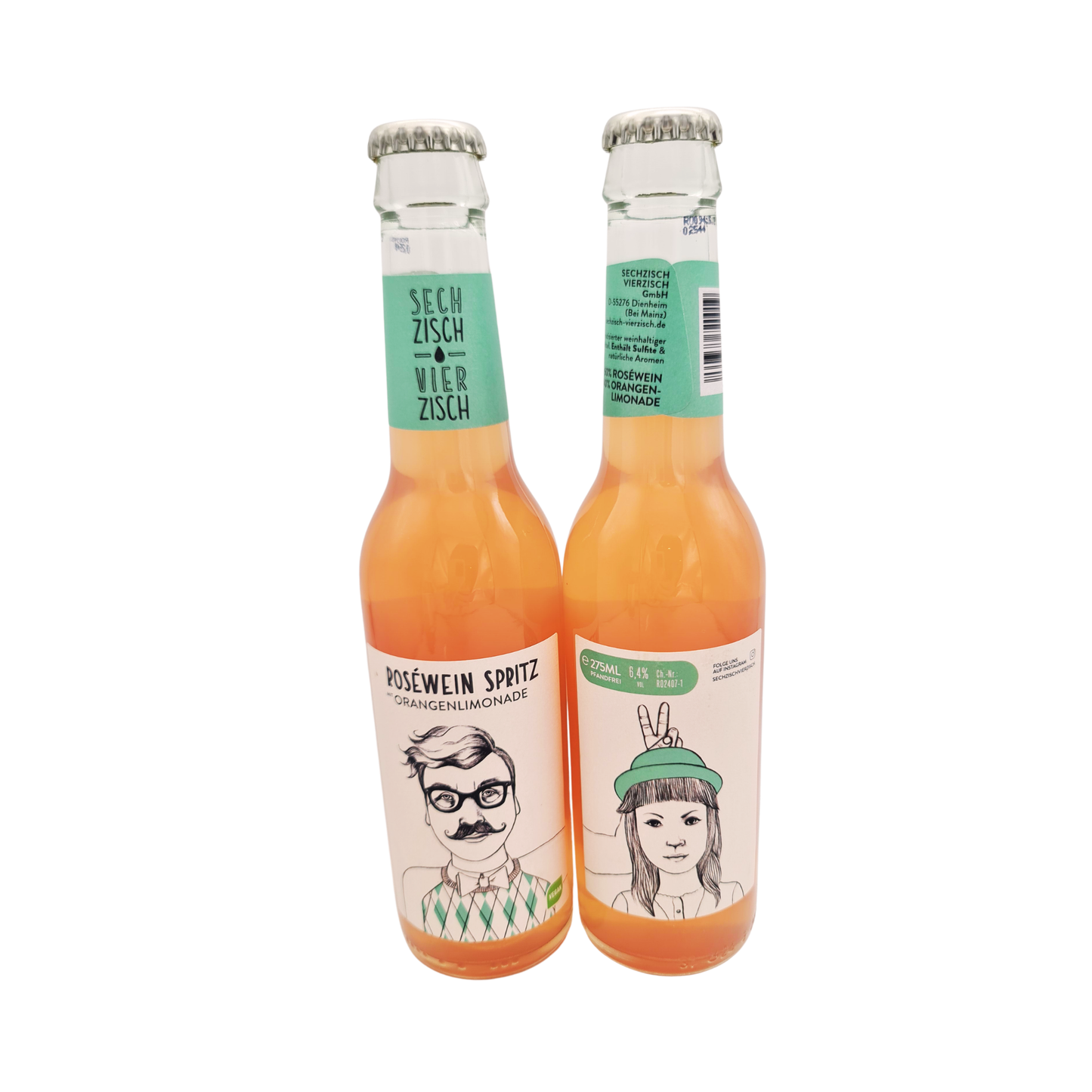 Roséwein mit Orangenlimonade von Sechzisch Vierzisch