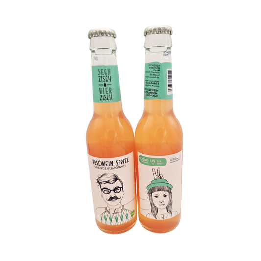 Roséwein mit Orangenlimonade von Sechzisch Vierzisch
