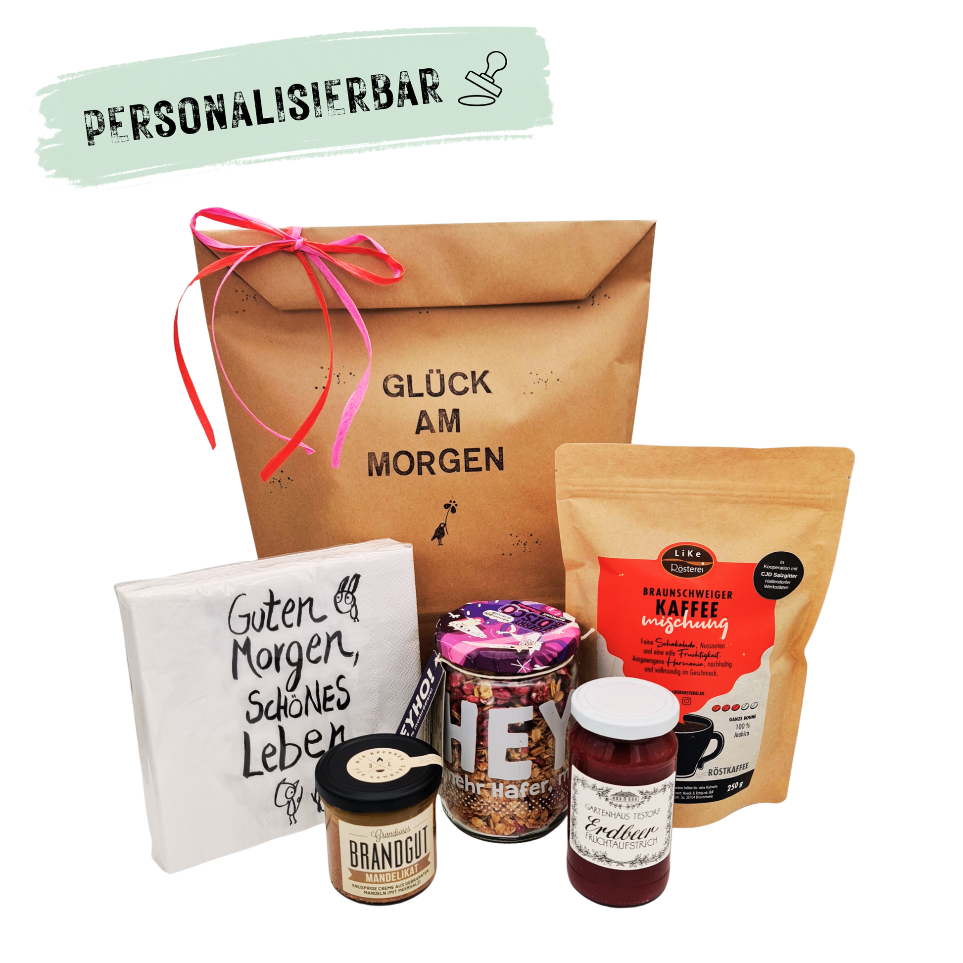 Präsentset Glück am Morgen, personalisierbar