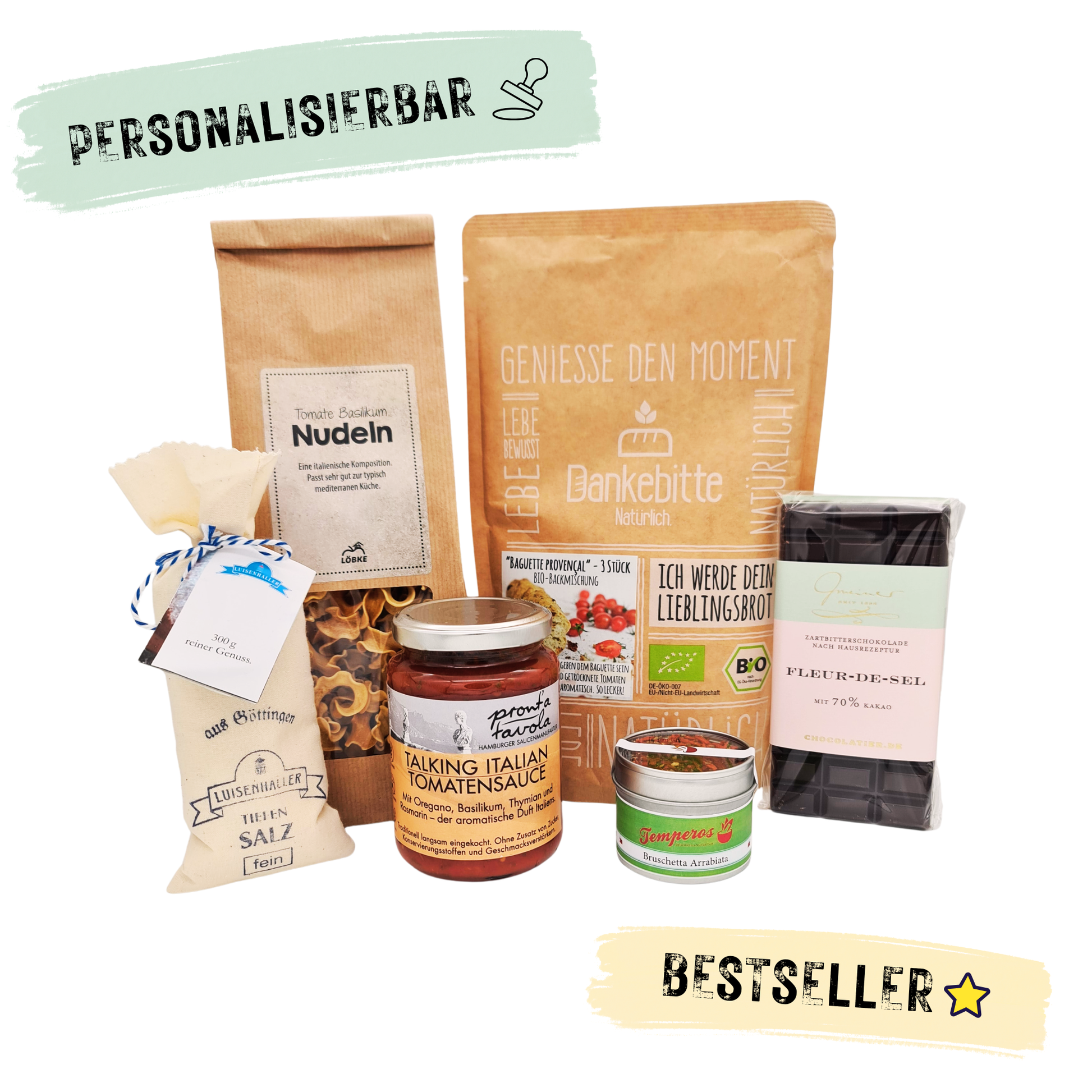 Mediterranes Geschenkset, Bestseller, personalisierbar