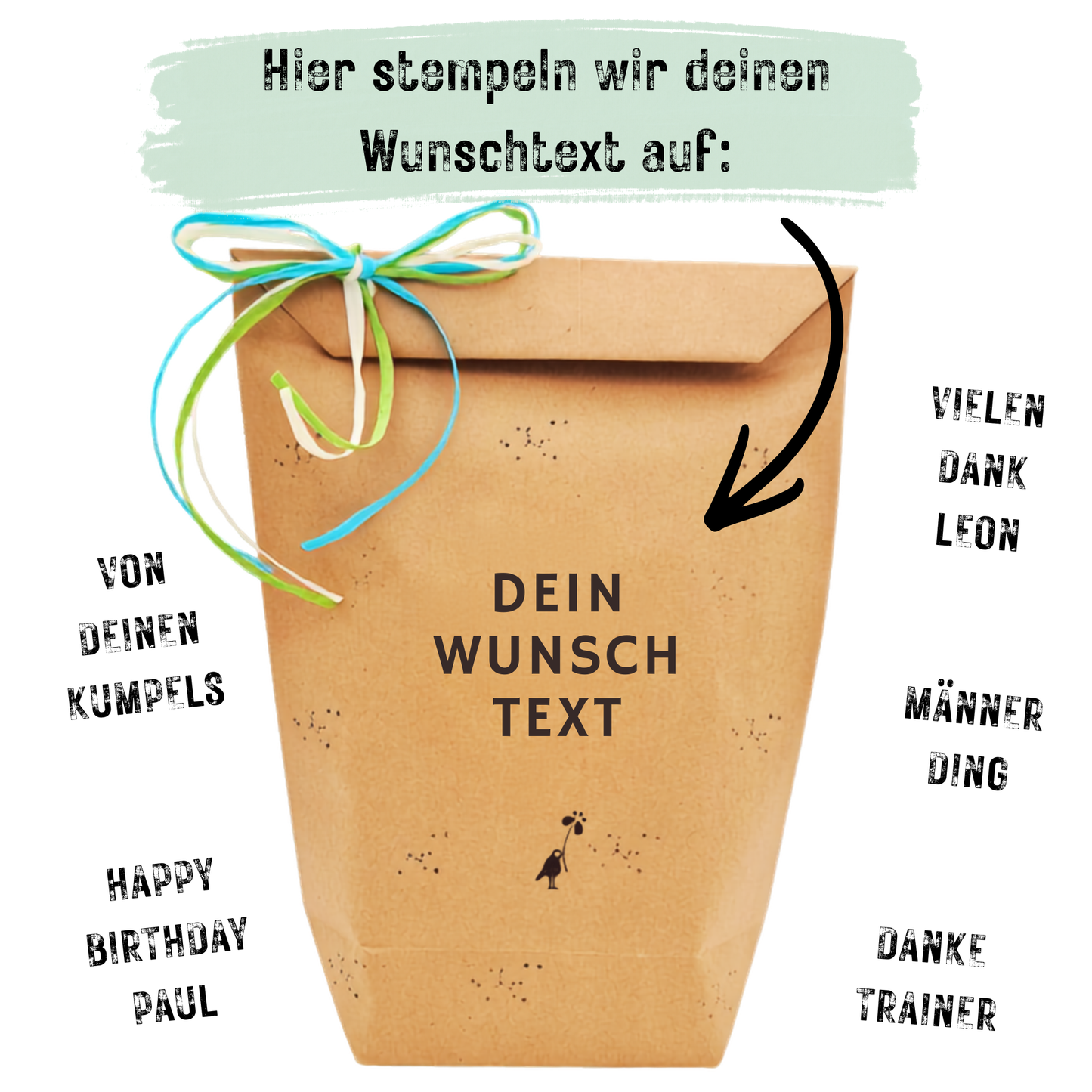 Geschenktüte_Wunschtext mit Beispielen für Männer