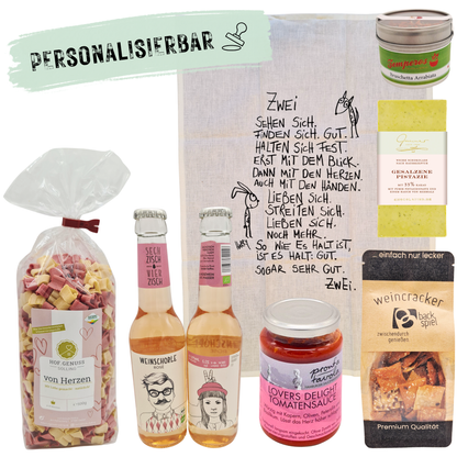 Geschenkset Zeit zu zweit, personalisierbar