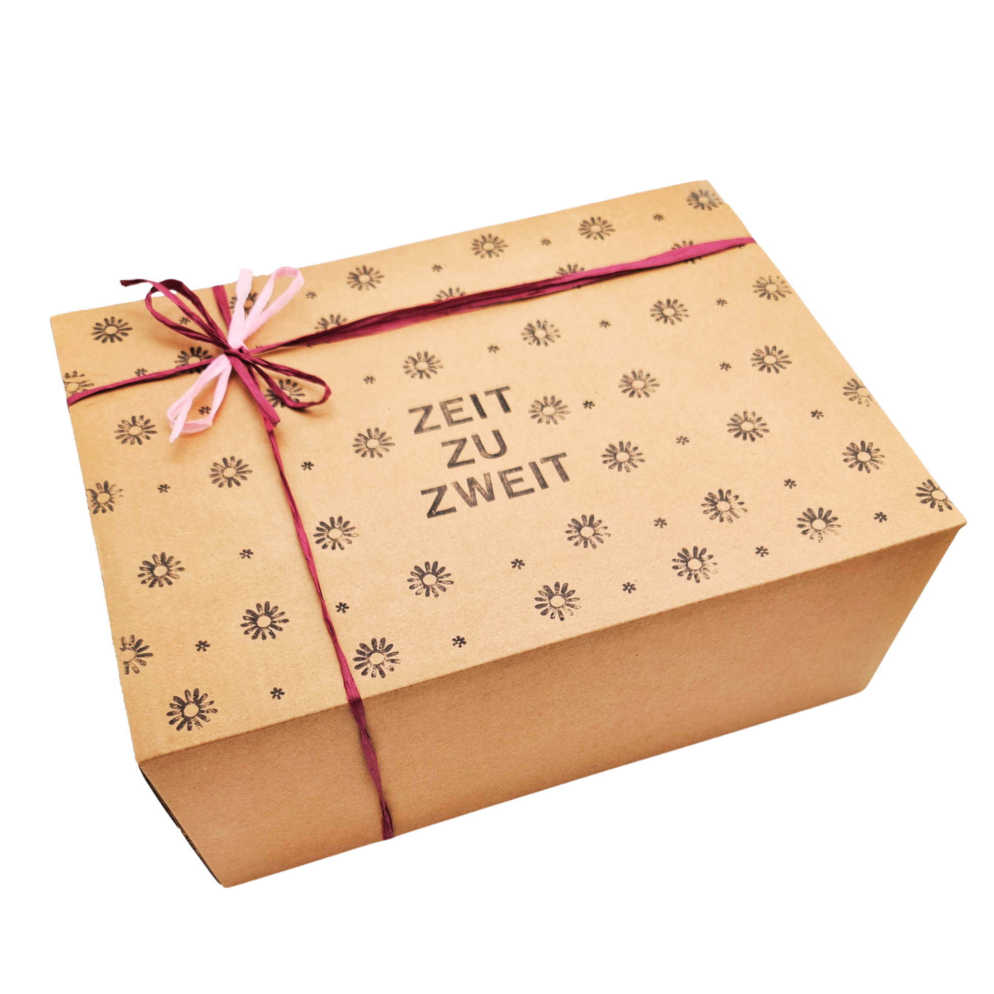 Geschenkset „Zeit zu zweit" – geschlossener Versandkarton 